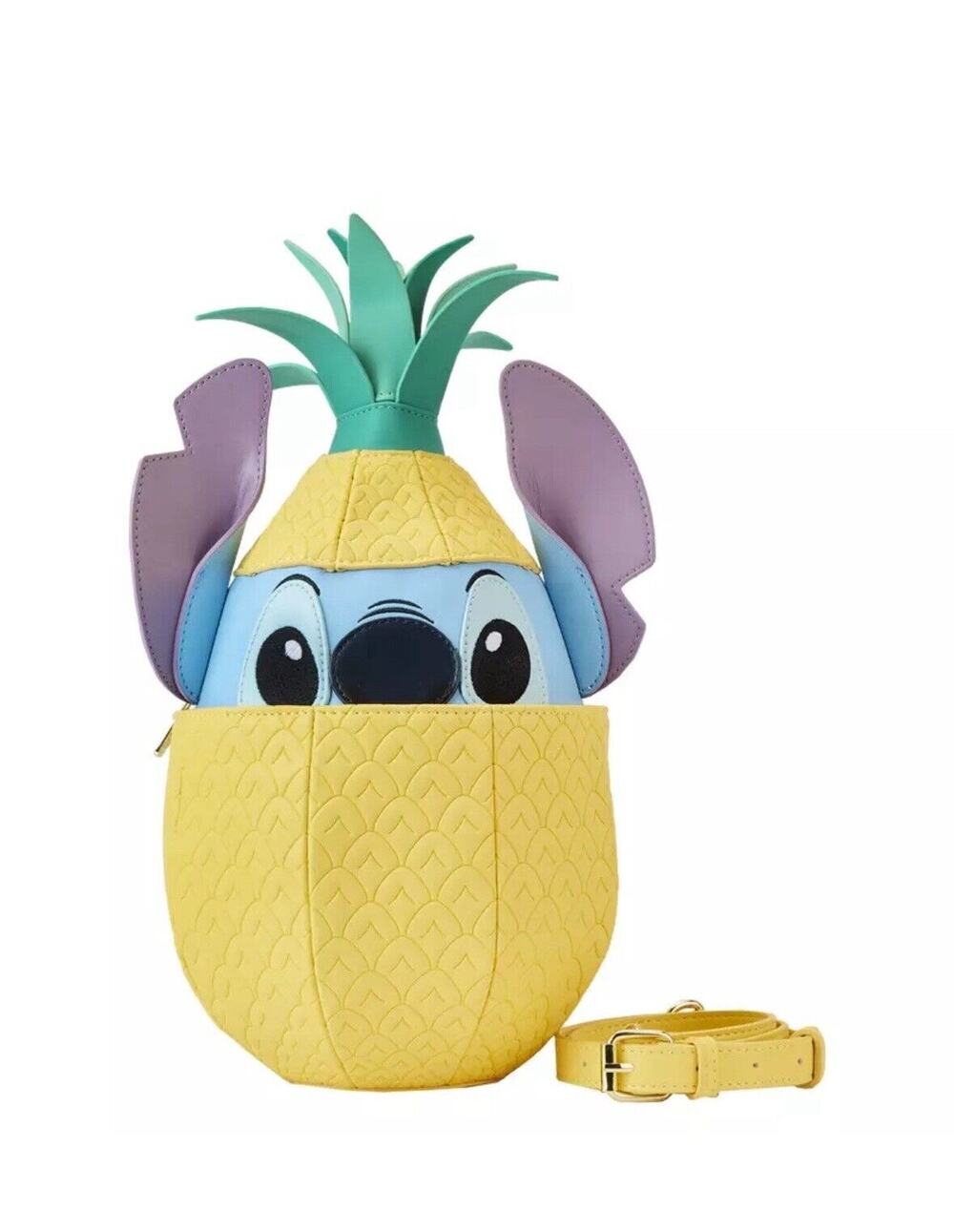 Loungefly Stitch Shoppe Lilo and Stitch Figural Pineapple Crossbody Bag NWT